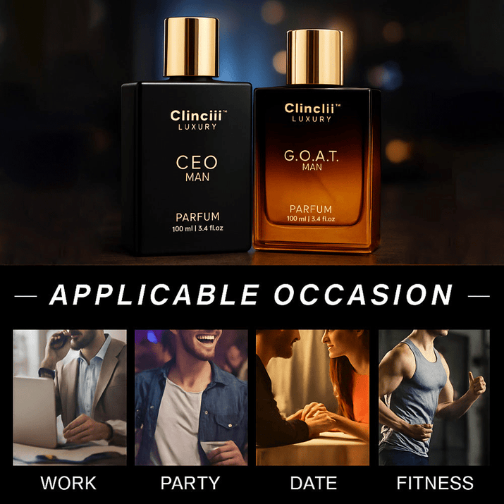 Final 3 Hours: 64%OFF Gentlemen's Fragrance Set with CEO MAN Perfume & G.O.A.T MAN Aroma - Kiyomi Cosmetics