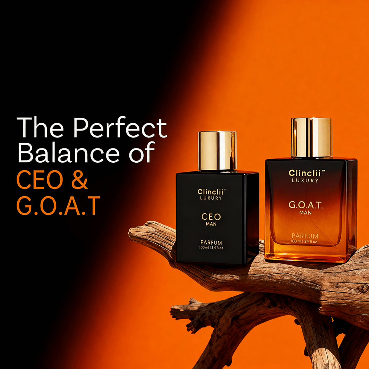 Final 3 Hours: 64%OFF Gentlemen's Fragrance Set with CEO MAN Perfume & G.O.A.T MAN Aroma - Kiyomi Cosmetics